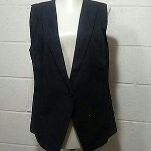 Chico's Sz 1 M L Pinstriped Vest New with Tags